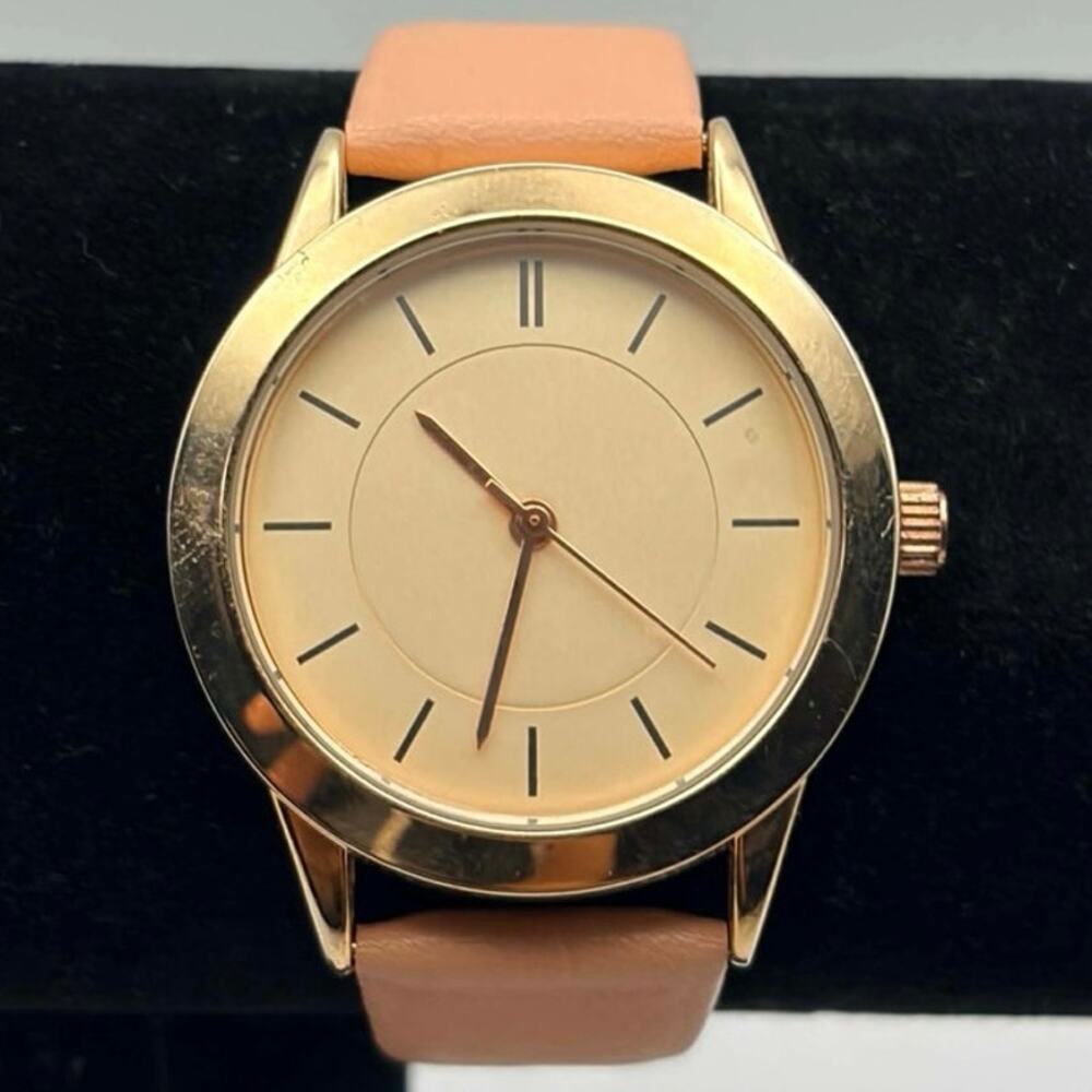 Gold & Tan Watch